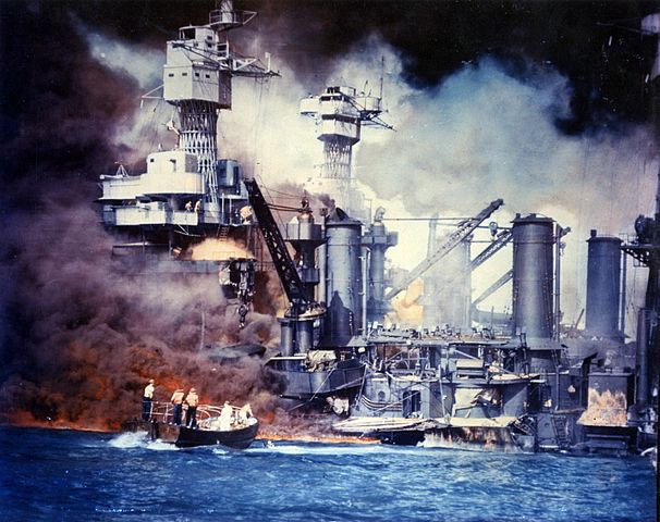 USS Virgina burns on Dec 7, 1941 in Pearl Harbor. It would be bad to see 80% of the FBI assets taken out in one juicy strike at the heart of DC.