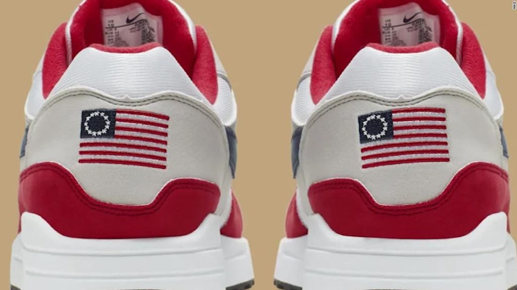 Nike's Betsy Ross Themed shoes removed from store shelves after Colin Kapernick suggested they reminded him of slavery.